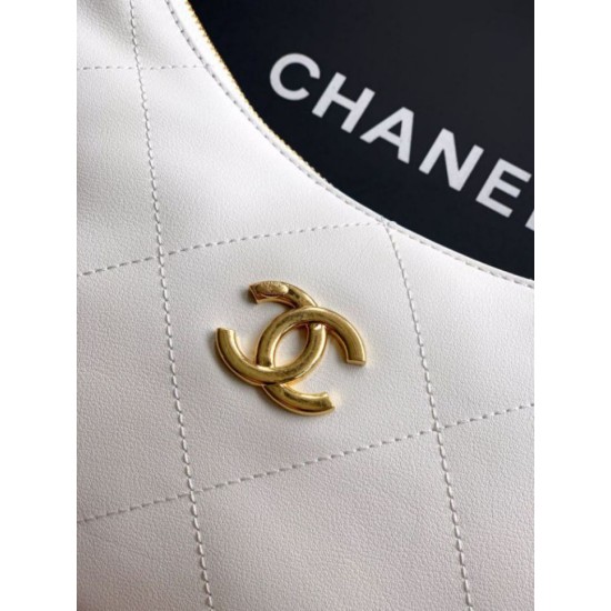 Replica Borse Imitazioni Hobo Chanel Piccola AS5837 Pelle di Vitello Bianca Imitazioni Replica Borse Imitazioni Hobo Chanel Piccola AS5837 Pelle di Vitello Bianca