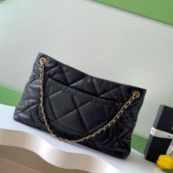 Replica Borsa Shopping Chanel AS5740 Pelle di Agnello Nera Imitazioni Replica Borsa Shopping Chanel AS5740 Pelle di Agnello Nera