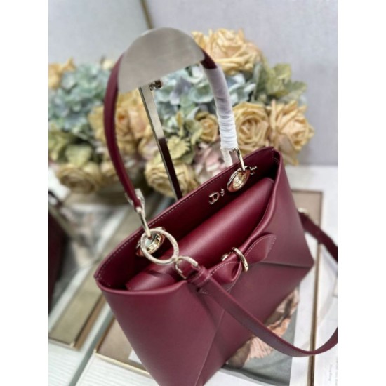 Replica borsa tote Dior CD 26SS fiocco bordeaux Imitazioni Replica borsa tote Dior CD 26SS fiocco bordeaux