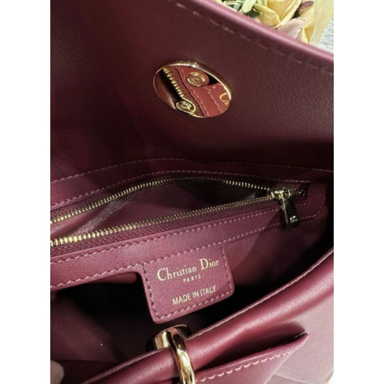 Replica borsa tote Dior CD 26SS fiocco bordeaux Imitazioni Replica borsa tote Dior CD 26SS fiocco bordeaux