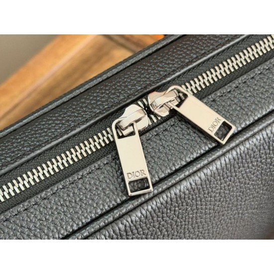Replica Borsa tote Dior CD Icon Uomo con cerniera nera