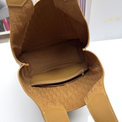 Replica borse griffate tote Dior Privé Icons Uomo marrone in pelle di vitello