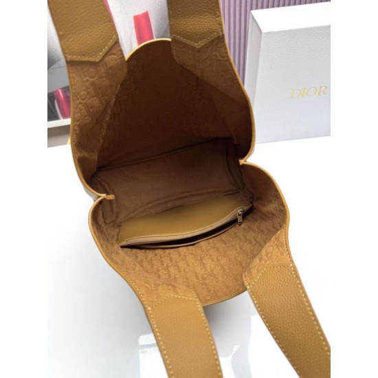 Replica borse griffate tote Dior Privé Icons Uomo marrone in pelle di vitello