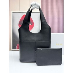 borsa tote Dior Privé Icons Uomo nera in pelle di vitello