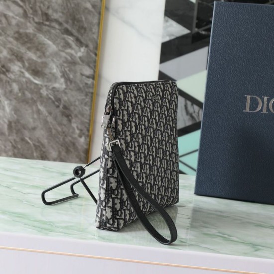 Replica pochette Dior A4 cerniera borsa Dior Oblique nera Imitazioni Replica pochette Dior A4 cerniera borsa Dior Oblique nera