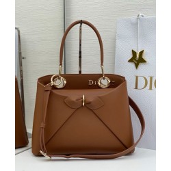 Dior CD 26SS Borse tote con fiocco color caffè