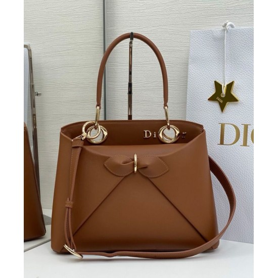 Replica Dior CD 26SS Borse Imitazioni tote con fiocco color caffè Imitazioni Replica Dior CD 26SS Borse Imitazioni tote con fiocco color caffè