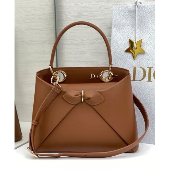 Replica Dior CD 26SS Borse Imitazioni tote con fiocco color caffè Imitazioni Replica Dior CD 26SS Borse Imitazioni tote con fiocco color caffè
