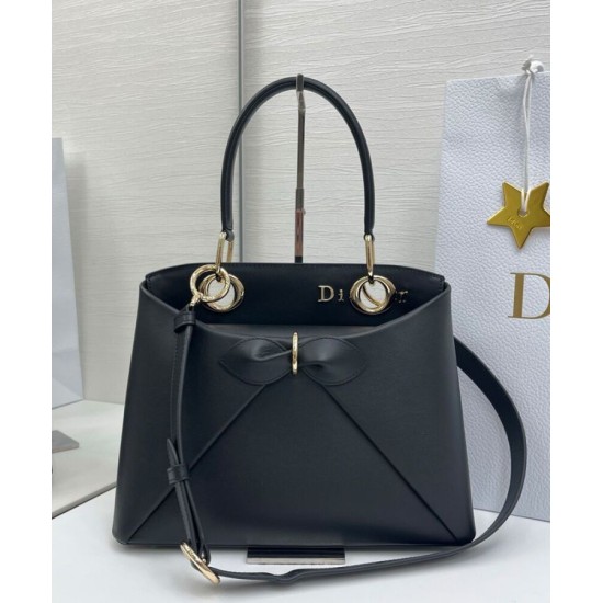 Replica Borse Alta Qualità tote Dior CD 26SS con fiocco Nero Imitazioni Replica Borse Alta Qualità tote Dior CD 26SS con fiocco Nero
