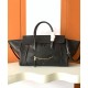 Replica borse griffate tote a spalla media Luggage Celine morbida pelle di agnello lucida nera Imitazioni Replica borse griffate tote a spalla media Luggage Celine morbida pelle di agnello lucida nera