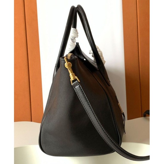 Replica borse griffate tote a spalla media Luggage Celine morbida pelle di agnello lucida nera Imitazioni Replica borse griffate tote a spalla media Luggage Celine morbida pelle di agnello lucida nera
