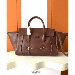 Borsa tote a spalla media Luggage Celine morbida pelle di agnello lucida malva
