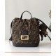 Replica Zaino con coulisse in tessuto jacquard FF Fendi 8BZ057 Caffè Imitazioni Replica Zaino con coulisse in tessuto jacquard FF Fendi 8BZ057 Caffè