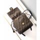 Replica Zaino con coulisse in tessuto jacquard FF Fendi 8BZ057 Caffè Imitazioni Replica Zaino con coulisse in tessuto jacquard FF Fendi 8BZ057 Caffè