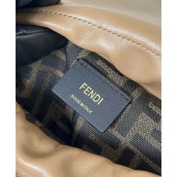 Zaino con coulisse da donna Fendi Cappuccino Vintage Albicocca