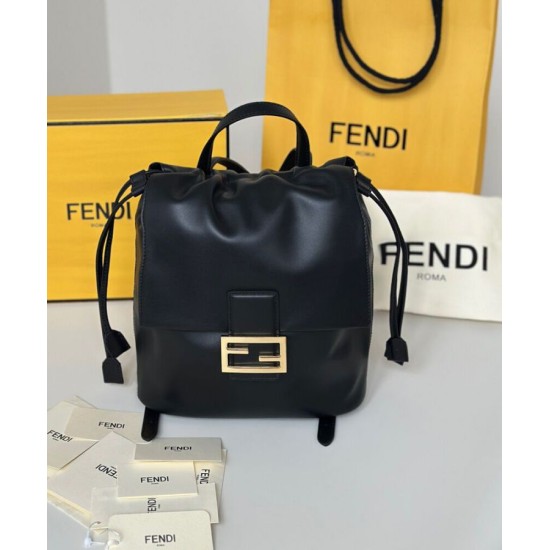 Replica Zaino con coulisse da donna Fendi Cappuccino Vintage Nero Imitazioni Replica Zaino con coulisse da donna Fendi Cappuccino Vintage Nero