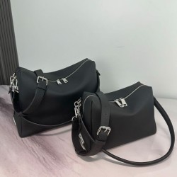 Replica Borsa a tracolla Fendi Lui Media/Grande 7VA667 Nero