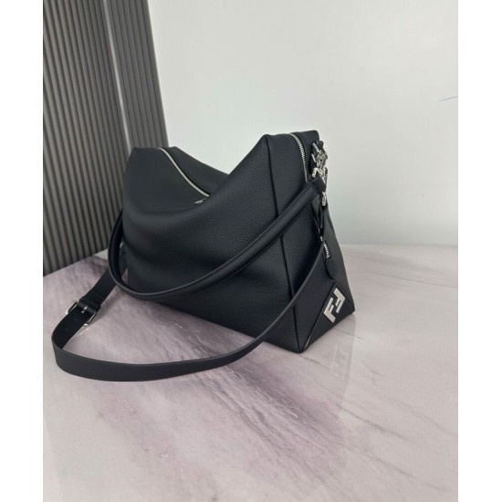 Replica Borsa a tracolla Fendi Lui Media/Grande 7VA667 Nero