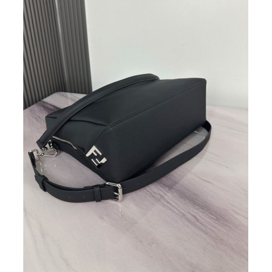 Replica Borsa a tracolla Fendi Lui Media/Grande 7VA667 Nero