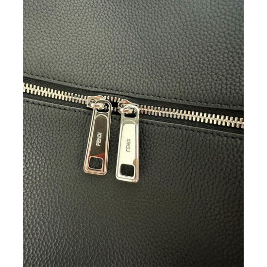 Replica Borsa a tracolla Fendi Lui Media/Grande 7VA667 Nero