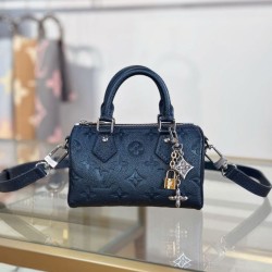 Replica Louis Vuitton Nano Speedy Handbag M26510 Blu scuro