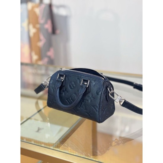Replica Louis Vuitton Nano Speedy Handbag M26510 Blu scuro Imitazioni Replica Louis Vuitton Nano Speedy Handbag M26510 Blu scuro