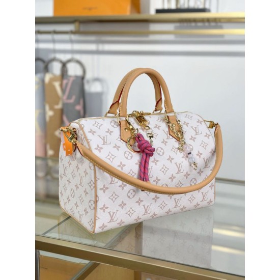 Replica Louis Vuitton Speedy Soft 30 Lucky Bag M15108 Bianco bicolore Imitazioni Replica Louis Vuitton Speedy Soft 30 Lucky Bag M15108 Bianco bicolore