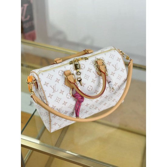 Replica Louis Vuitton Speedy Soft 30 Lucky Bag M15108 Bianco bicolore Imitazioni Replica Louis Vuitton Speedy Soft 30 Lucky Bag M15108 Bianco bicolore