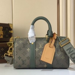 Replica M26930 Borsa da viaggio LV Keepall Bandoulière 25 Verde