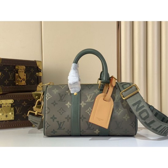 Replica M26930 Borsa da viaggio LV Keepall Bandoulière 25 Verde Imitazioni Replica M26930 Borsa da viaggio LV Keepall Bandoulière 25 Verde