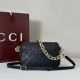 Replica Gucci 847448 Borse Imitazioni a tracolla piccola GG Emblem Nero Imitazioni Replica Gucci 847448 Borse Imitazioni a tracolla piccola GG Emblem Nero