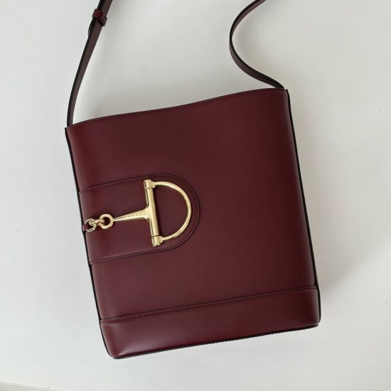 Replica Gucci 833660 Borsa a secchiello piccola Bordeaux Imitazioni Replica Gucci 833660 Borsa a secchiello piccola Bordeaux