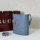 Replica Gucci 833660 Borsa a secchiello piccola Blu Imitazioni Replica Gucci 833660 Borsa a secchiello piccola Blu