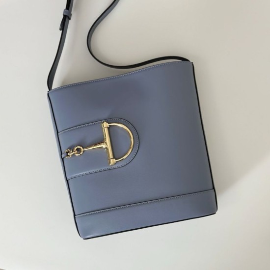 Replica Gucci 833660 Borsa a secchiello piccola Blu Imitazioni Replica Gucci 833660 Borsa a secchiello piccola Blu