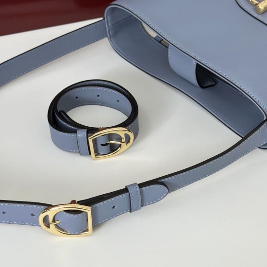 Replica Gucci 833660 Borsa a secchiello piccola Blu Imitazioni Replica Gucci 833660 Borsa a secchiello piccola Blu