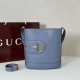 Replica Gucci 833660 Borsa a secchiello piccola Blu Imitazioni Replica Gucci 833660 Borsa a secchiello piccola Blu