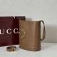 Replica Gucci 833660 Borsa a secchiello piccola Marrone Imitazioni Replica Gucci 833660 Borsa a secchiello piccola Marrone