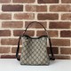 Replica Borse Alta Qualità a secchiello piccola Gucci GG Emblem 815118 Nera Imitazioni Replica Borse Alta Qualità a secchiello piccola Gucci GG Emblem 815118 Nera