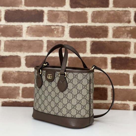 Replica Borsa tote piccola Gucci Ophidia 811716 caffè
