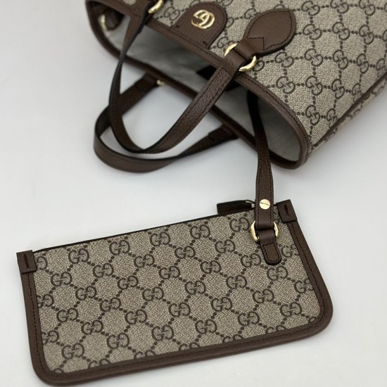 Replica Borsa tote piccola Gucci Ophidia 811716 caffè