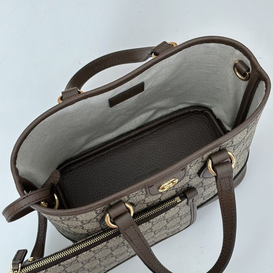 Replica Borsa tote piccola Gucci Ophidia 811716 caffè