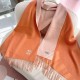 Replica Alta gamma Sciarpa unisex classica Hermès in cashmere 70x200 arancione