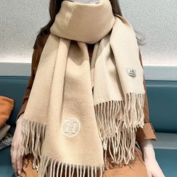 Replica Borsa Sciarpa unisex classica Hermès in cashmere 70x200 albicocca