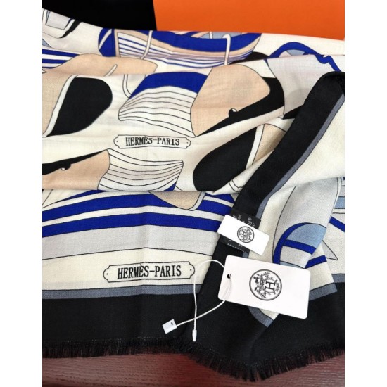 Replica Sciarpa Hermès double face in cashmere dello stesso colore 65x185 blu Imitazioni Replica Sciarpa Hermès double face in cashmere dello stesso colore 65x185 blu