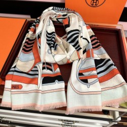 Replica Alta gamma Sciarpa Hermès double face in cashmere dello stesso colore 65x185 rosa
