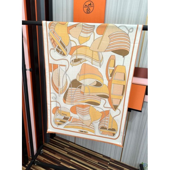 Replica Alta gamma Sciarpa Hermès double face in cashmere dello stesso colore 65x185 arancione Imitazioni Replica Alta gamma Sciarpa Hermès double face in cashmere dello stesso colore 65x185 arancione
