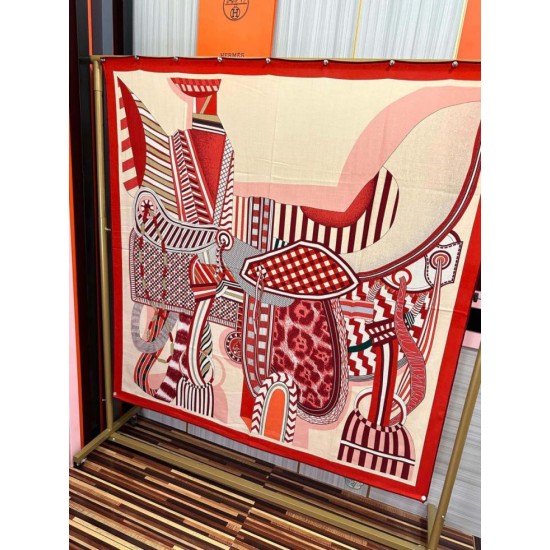 Replica Fazzoletto Hermès in cashmere e seta Ondsdemarch 140 rosso Imitazioni Replica Fazzoletto Hermès in cashmere e seta Ondsdemarch 140 rosso