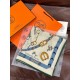 Replica Borsa Sciarpa reversibile in cashmere Hermès con motivo a cavallo che salta 140 Blu