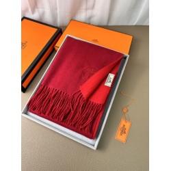 Scialle reversibile classico in cashmere bicolore Hermès 70 x 200 Rosso Scialle reversibile classico in cashmere bicolore Hermès 70 x 200 Rosso