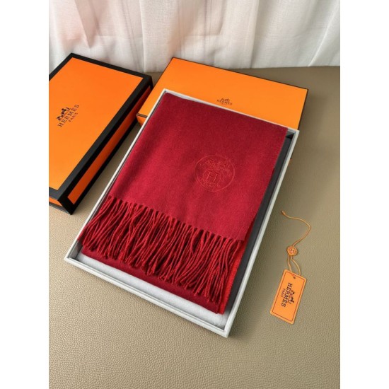 Replica Scialle reversibile classico in cashmere bicolore Hermès 70 x 200 Rosso Imitazioni Replica Scialle reversibile classico in cashmere bicolore Hermès 70 x 200 Rosso